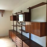 Modular bookcase in teak, scandinavian, circa 1960