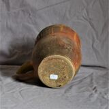 Enamelled terracotta pitcher