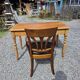 Mid-20th century solid cherry wood office chair.