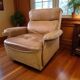 Vintage cognac leather armchair / single seater armchair / armchair