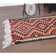 1970s Vintage Turkish Hand-Knotted Wool Cotton Red Runner Rug 89x294