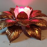 Vintage Gold Metal Wall or Ceiling Light "Sun"