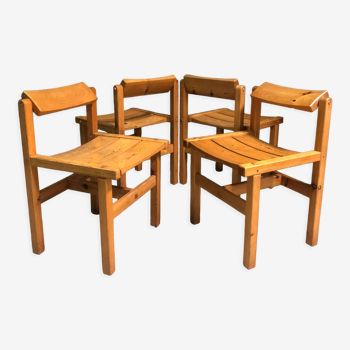 4 chaises de salle à manger Edwin Helseth pour Stange Bruk, années 1970