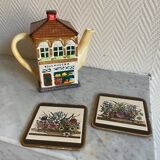 Ceramic teapot house shape bakery cafe bistro