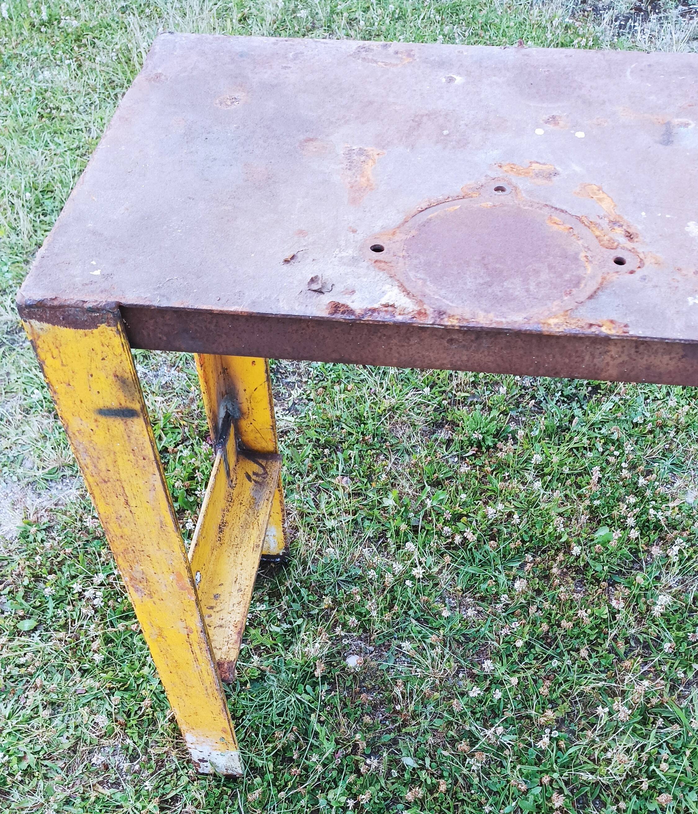 Industrial metal workbench