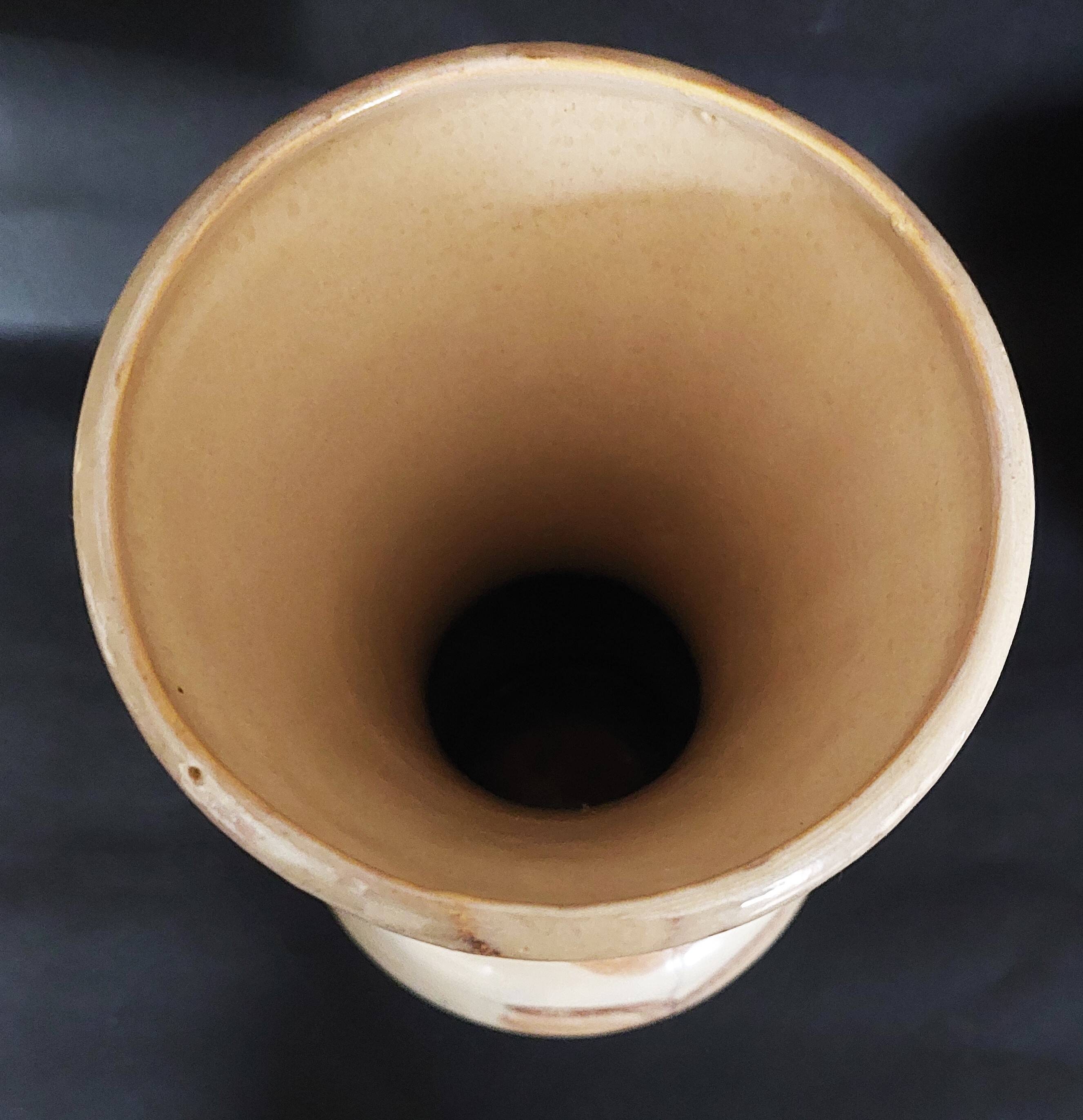 Vintage vase La Roue Vallauris signed 20th-century ceramic