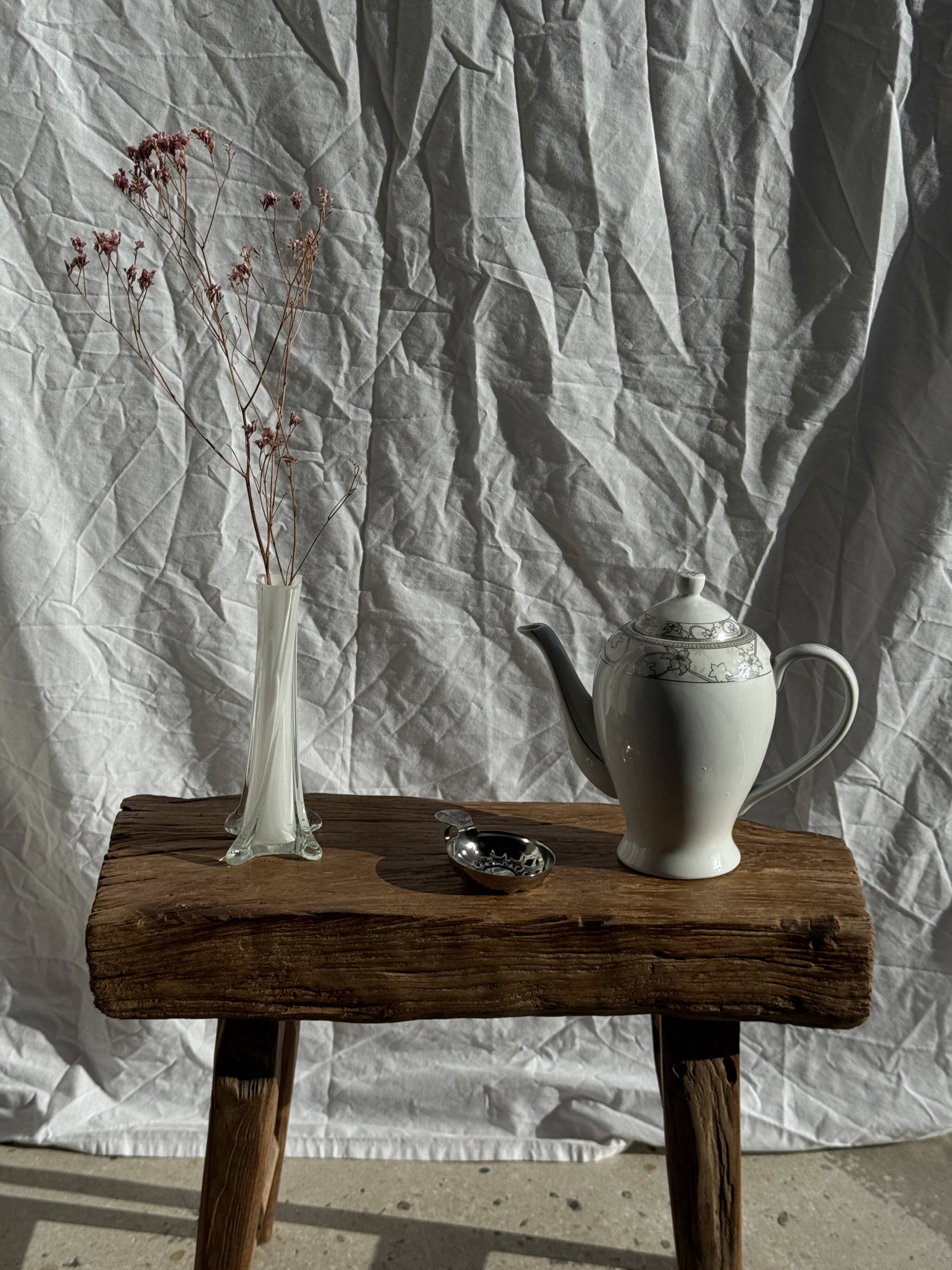 White glass bud vase