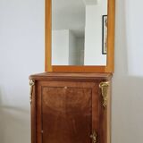 Scandinavian vintage wooden mirror