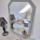 Miroir octogone bleu vintage