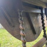 17th century style oval folding oak table