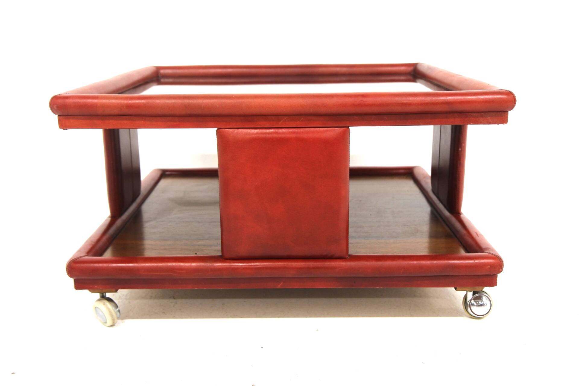 Leather coffee table, Italy, 1970