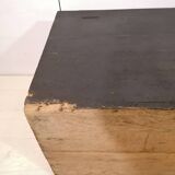 Large travel trunk in blackened wood