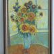 painting oil on canvas sunflowers still life signed