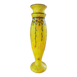 Art Nouveau Legras vase in yellow jasper