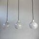 Lot 3 anciennes suspensions en verre de clichy vintage