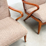 Set of two French lounge chairs