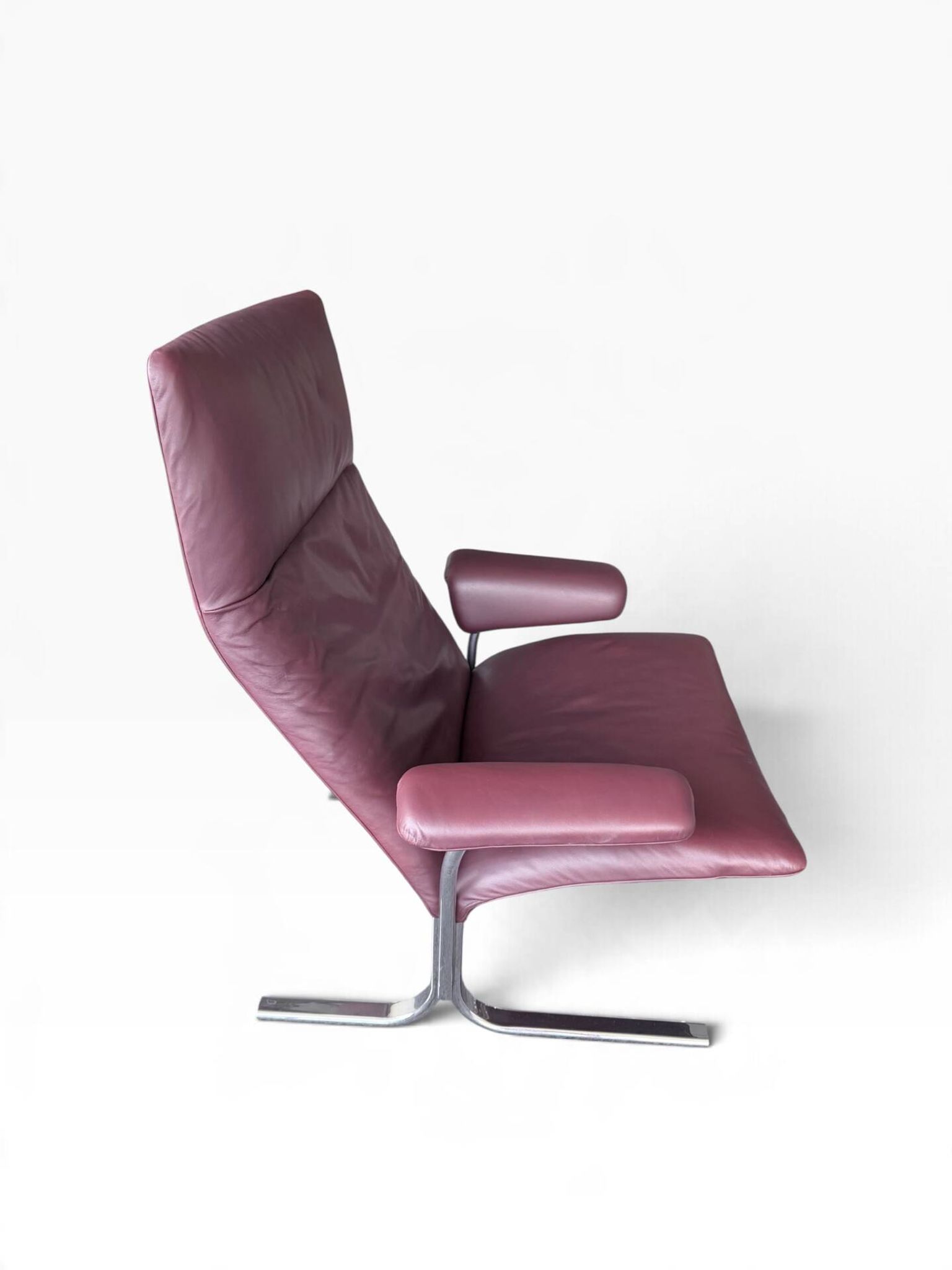fauteuil en cuir de Sede DS-2030 avec repose-pieds