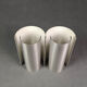 Rare 70's double wall lamp in brushed steel. Space age - French design