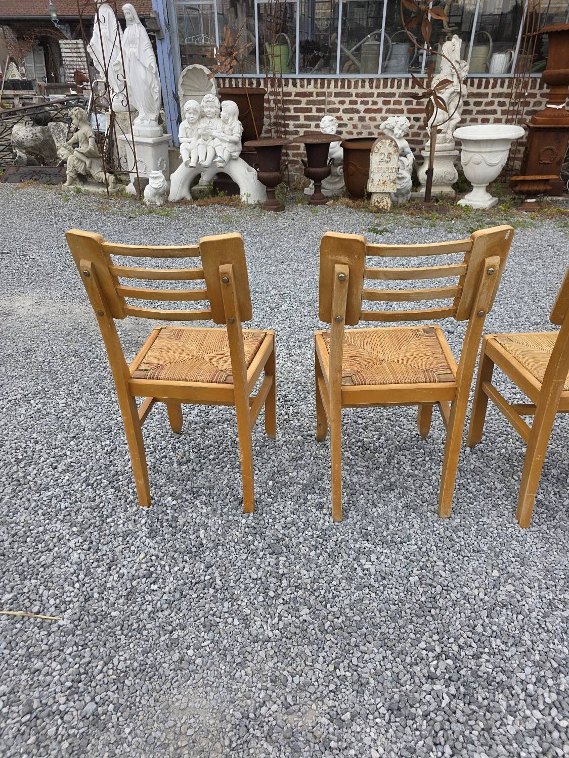 4 Vintage Chairs by Pierre Cruege, French design from the 60s