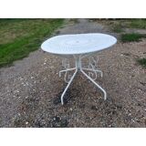 Wrought iron garden table, circa 1900