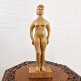 Wooden sculpture female nude, 1992