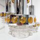 Solid Cascade chandelier with 4 lights, 1970s