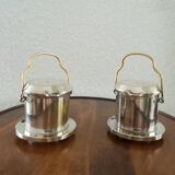 Individual silver-plated Art Deco coffee pots