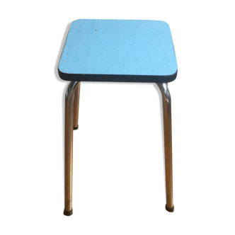 Blue Formica tabouret