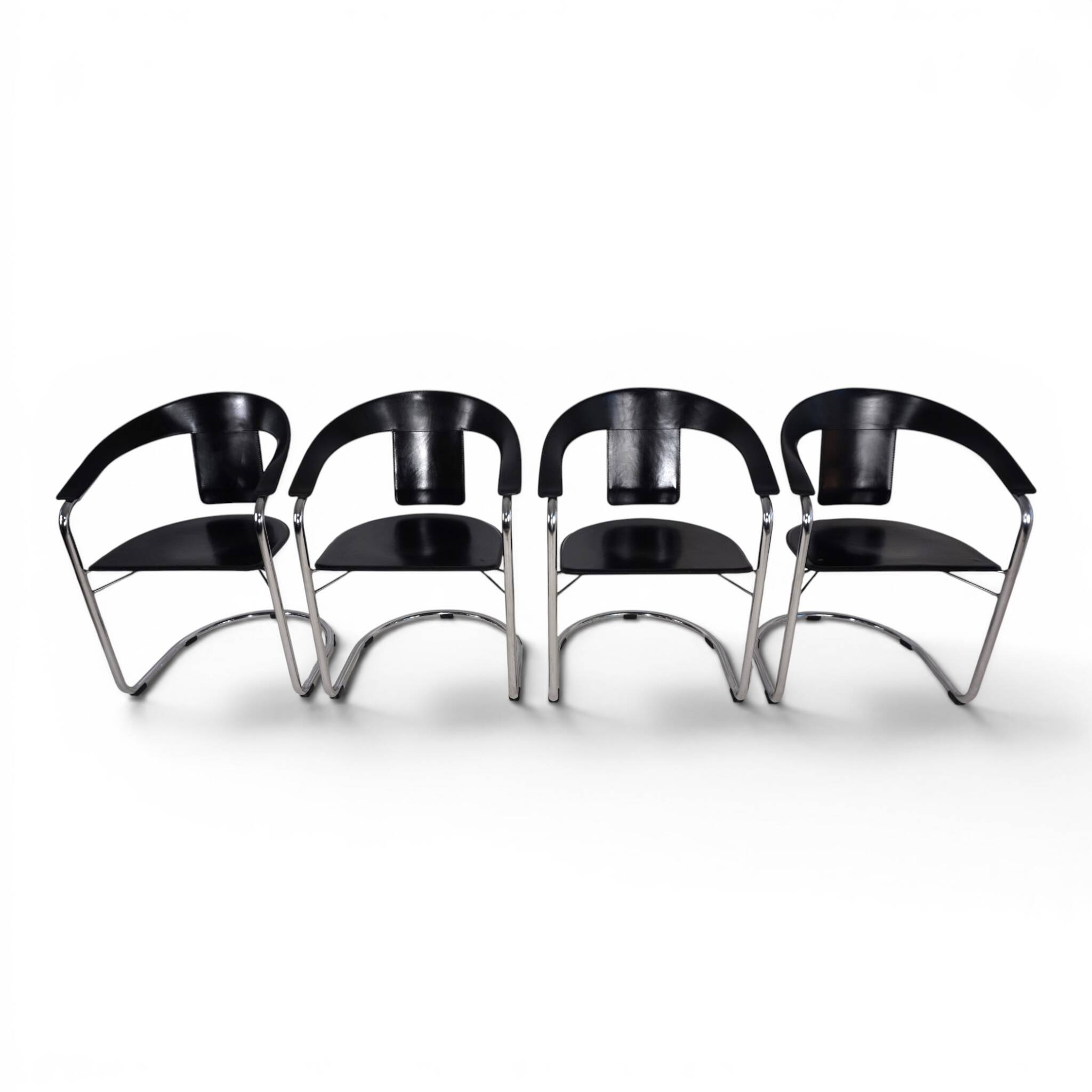 Set of 4 dining chairs by A. Rizzatto for Lo Studio