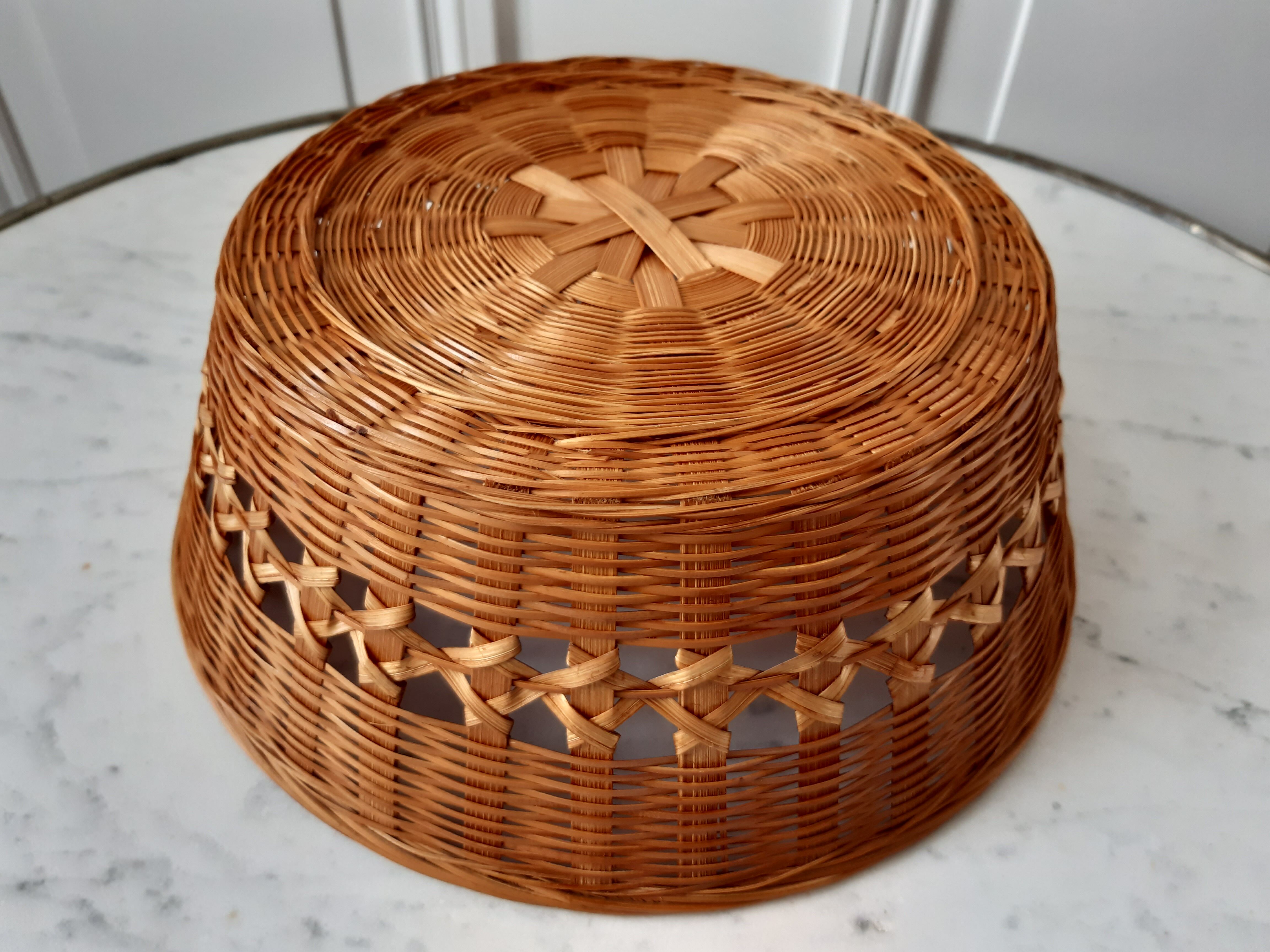 Wicker panière 70s