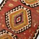 Red & Beige Oriental Vintage Kilim Runner Rug, 81x261Cm