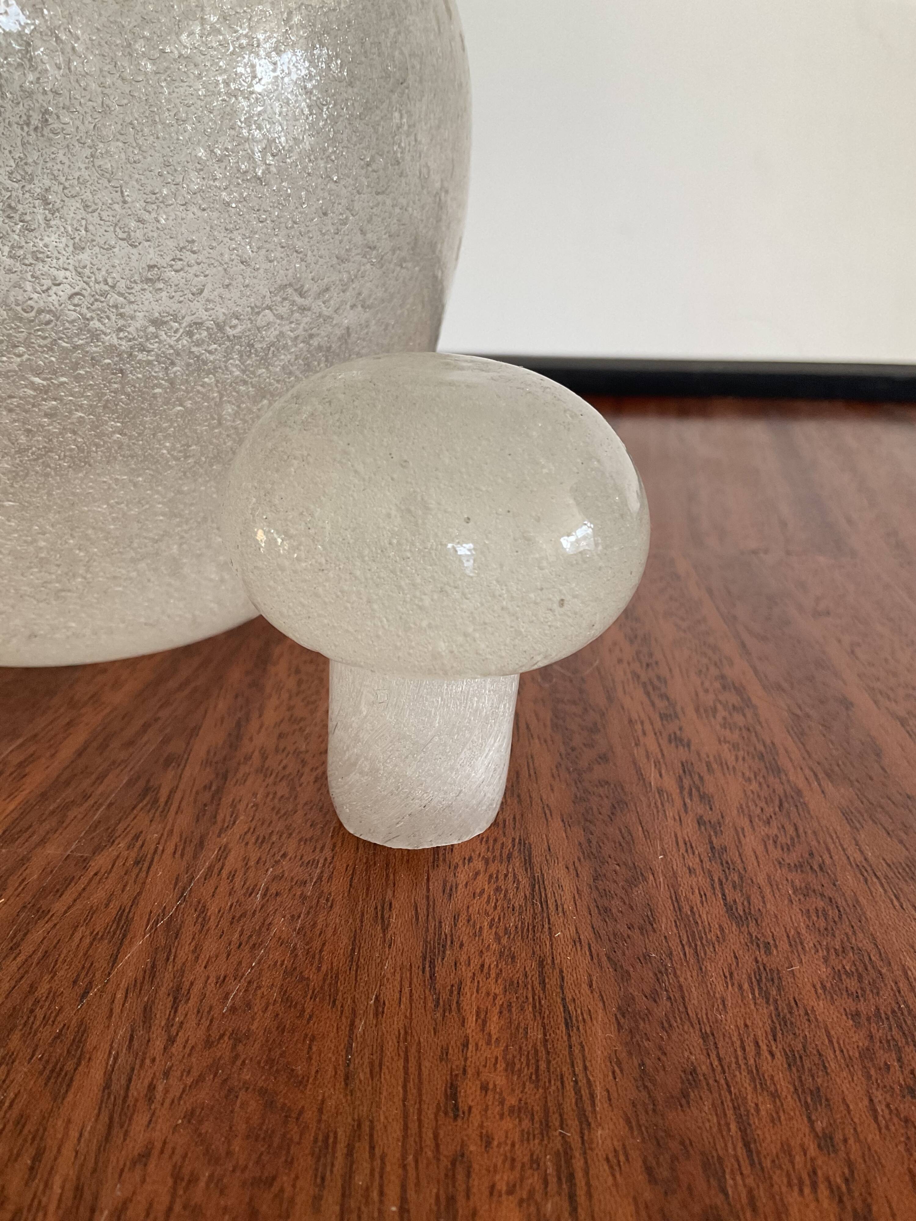 Vintage carafe blown bubble glass 70s
