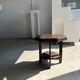 Table d'appoint octogonale piètement quadripode à entretoise de style moderniste