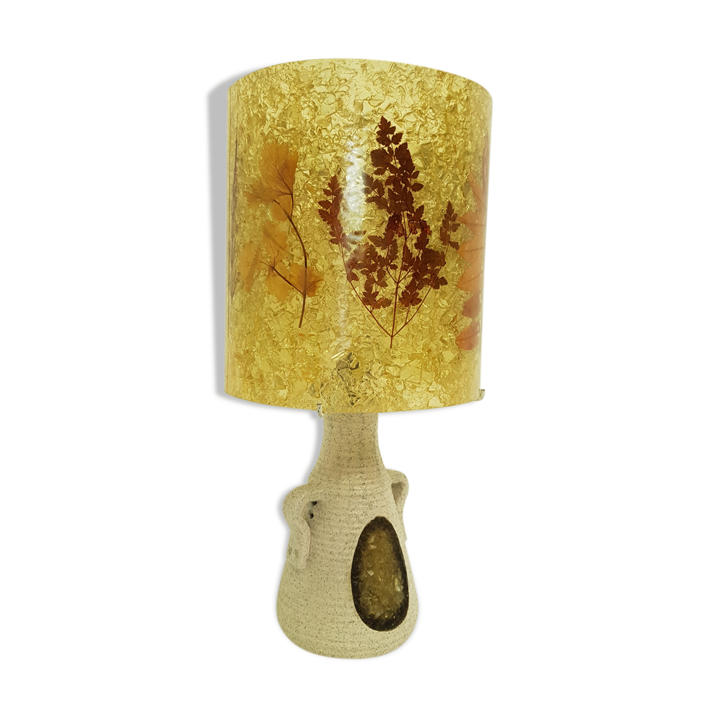 Vintage Accolay lamp in resin and ceramics