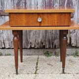 Small varnished wood nightstand, 1950s.
