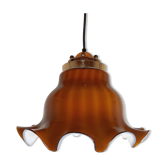 Suspension en verre marron, années 1970