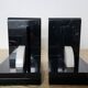Geometric bookends in black marble and white stone – Art Deco style