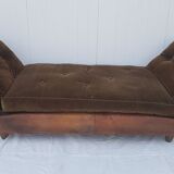 Bed rest French leather. 1920/1930.