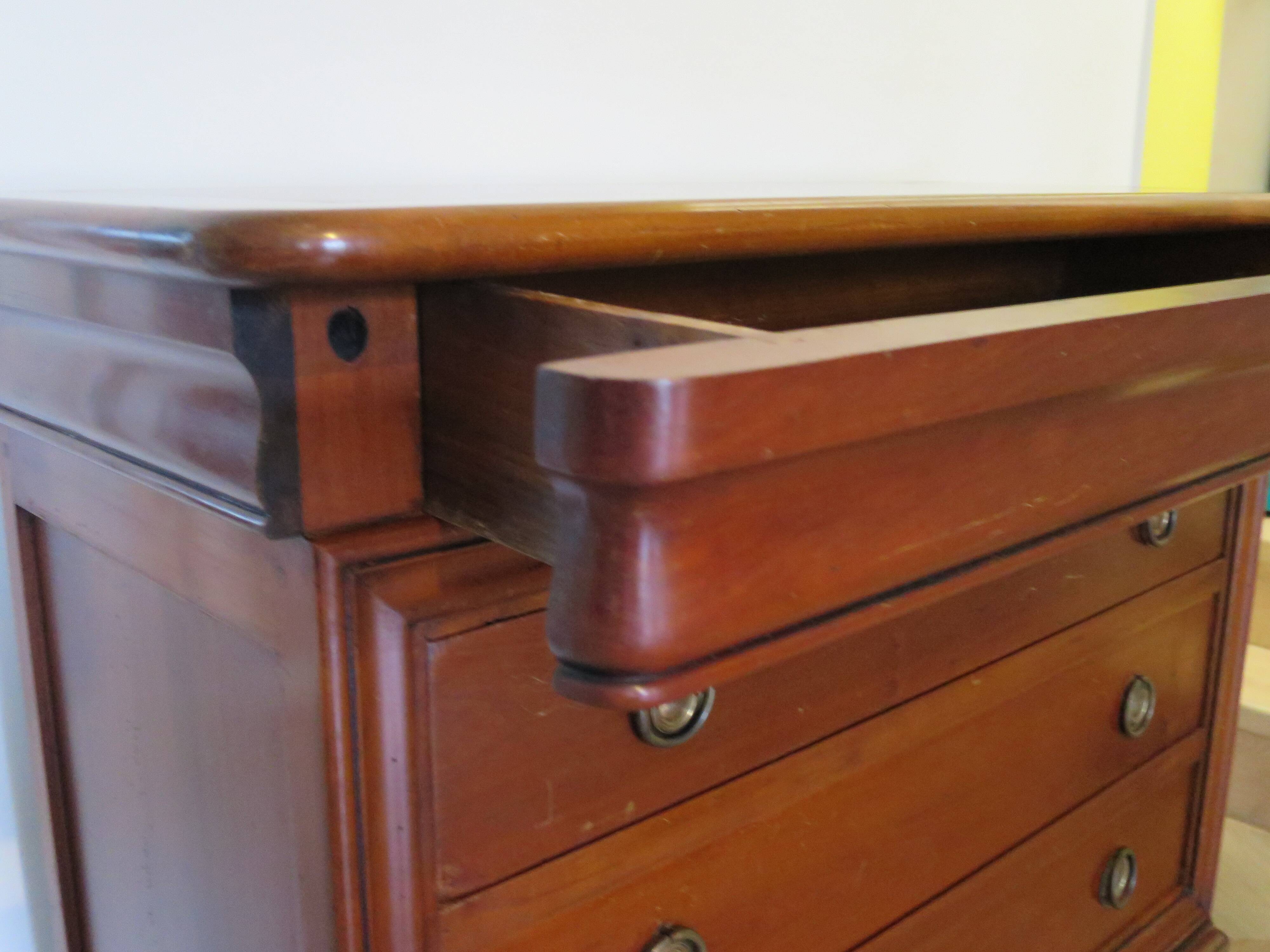 Fruit wood ogee chest of drawers - Louis Philippe style - 4 drawers - 1980s