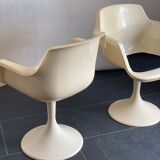 Pair of space age tulip style chairs