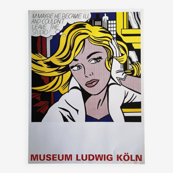 Grande Affiche d'exposition Roy Lichtenstein - M-Maybe - Musée Ludwig de Cologne - 2005