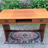 Vintage teak marine desk with 2 drawers.