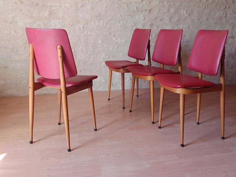 4 Baumann chairs model Nadia, 1960