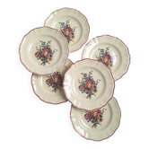 Assiettes plates Digoin Sarreguemines Modèle Lorraine