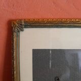 Old golden photo frame