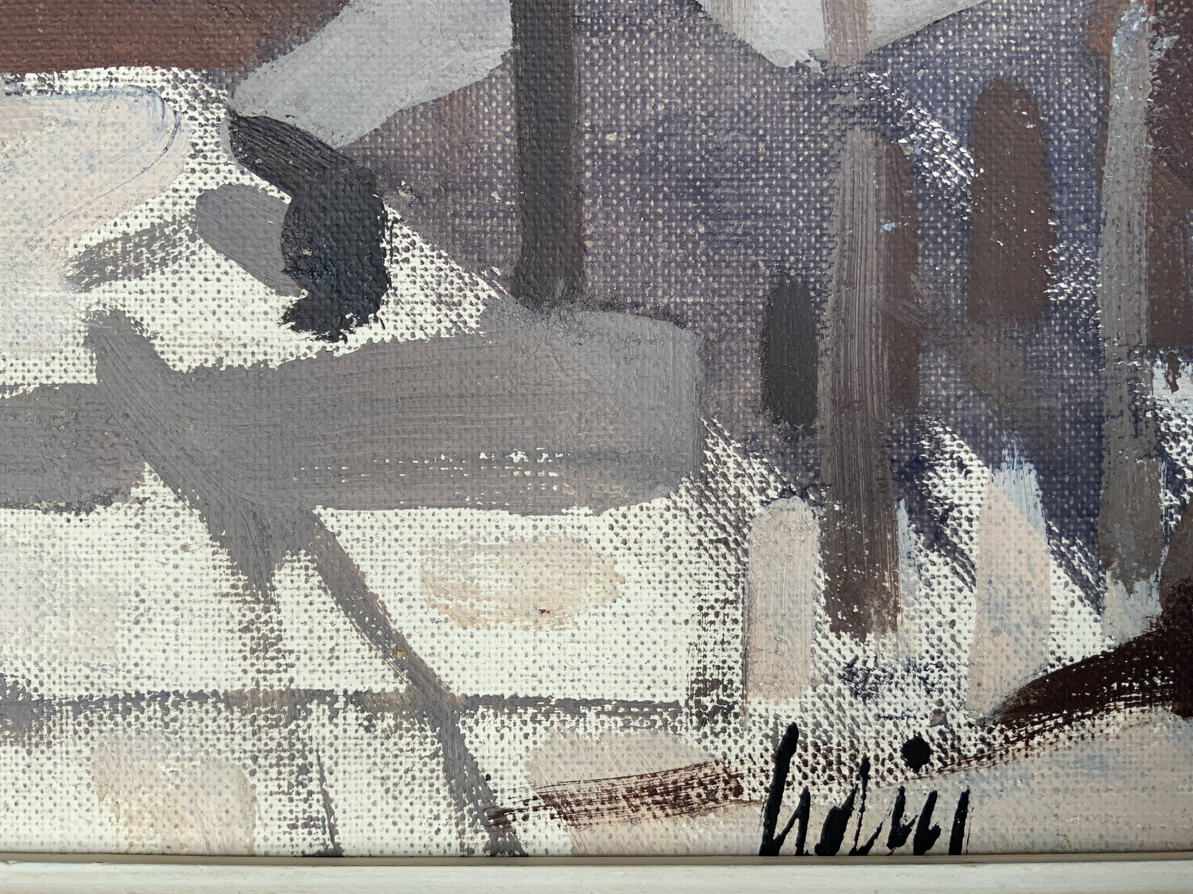 Oil on canvas by Bjorn Julin 1950s