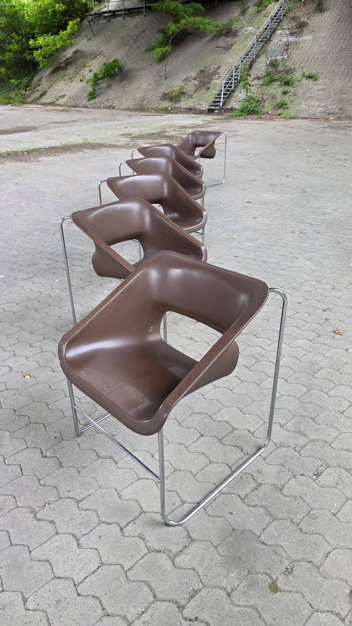 Set of 6 "Lotus Series" armchairs by Paul Boulva-Artopex, Canada - 1970