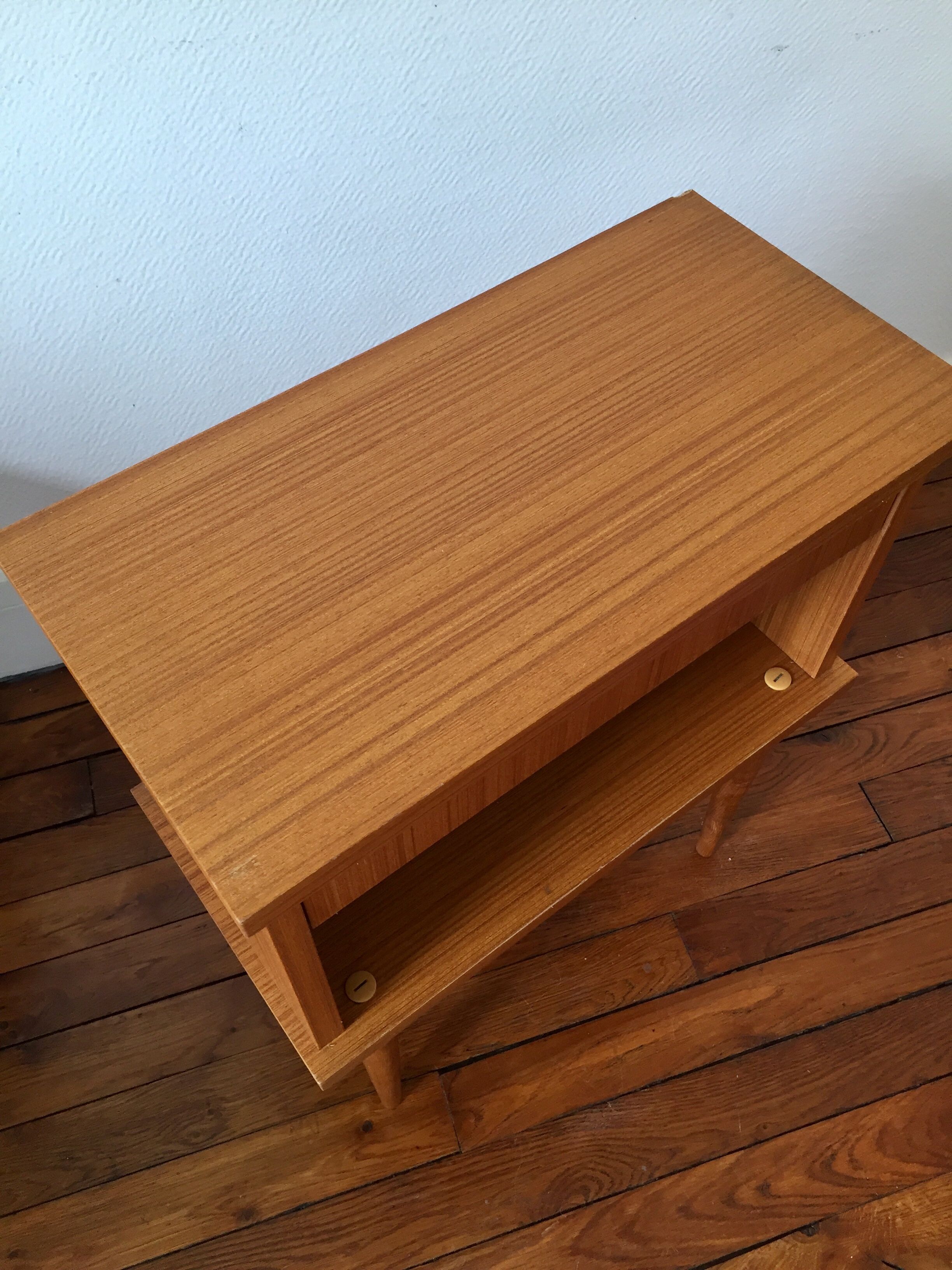 50s bedside table with drawer