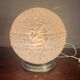 Clichy glass globe table lamp with aluminum base