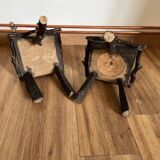 Pair of tripod stools